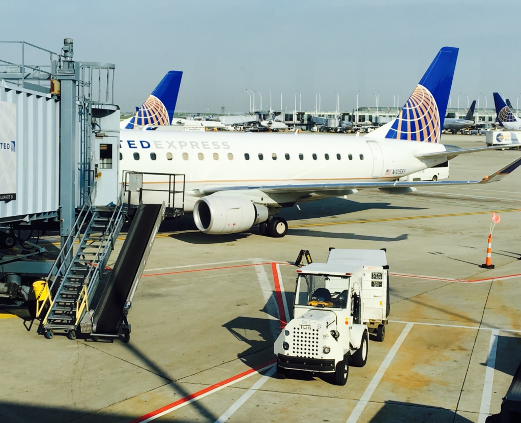 avion de United Airlines de Chicago a Washington DC