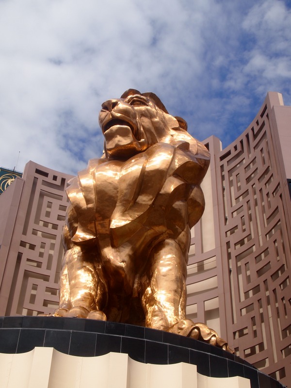 león del hotel MGM de Las Vegas