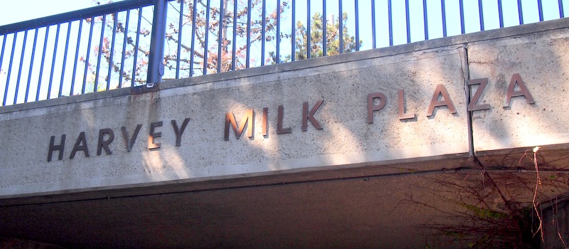 plaza Harvey Milk en el barrio de Castro en San Francisco