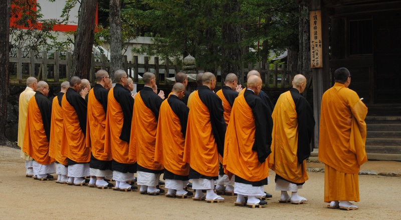 Foto de Shinkon Japón de monjes en templo