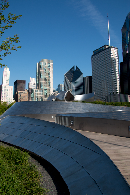 vista desde el BP Bridge del Millenium Park de Chicago