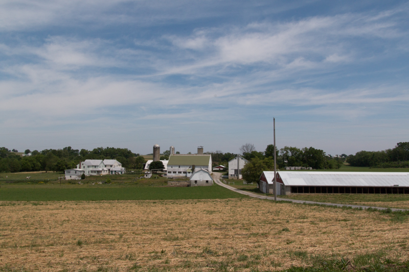 granja de Amish en el Condado de Lancaster Pensilvania 1