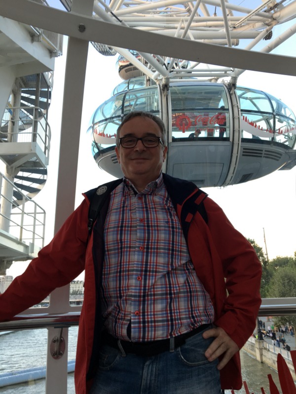 en la noria del London Eye en Londres