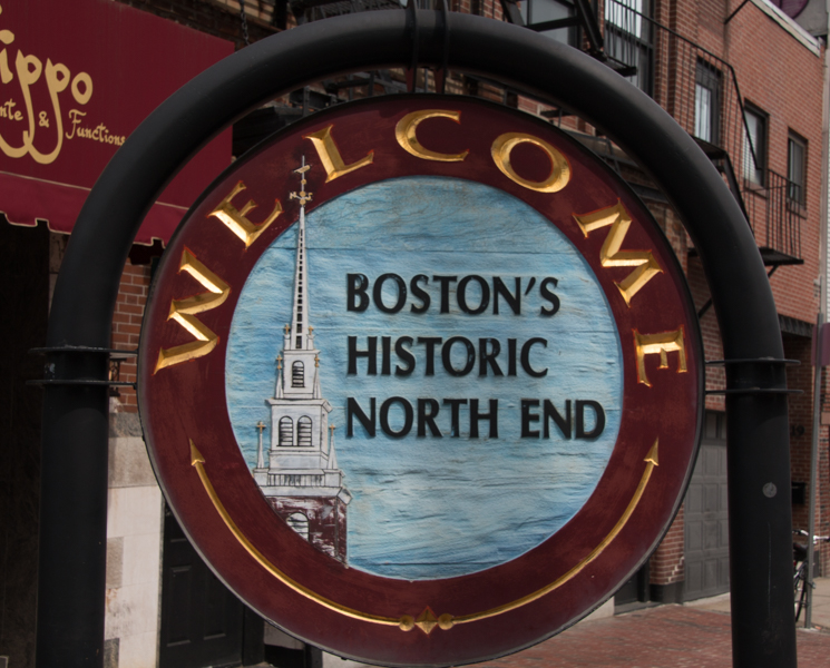 señal del Historic North End de Boston