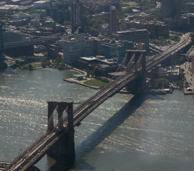 vista del Puente de Brookly desde el One World Observatory de Nueva York