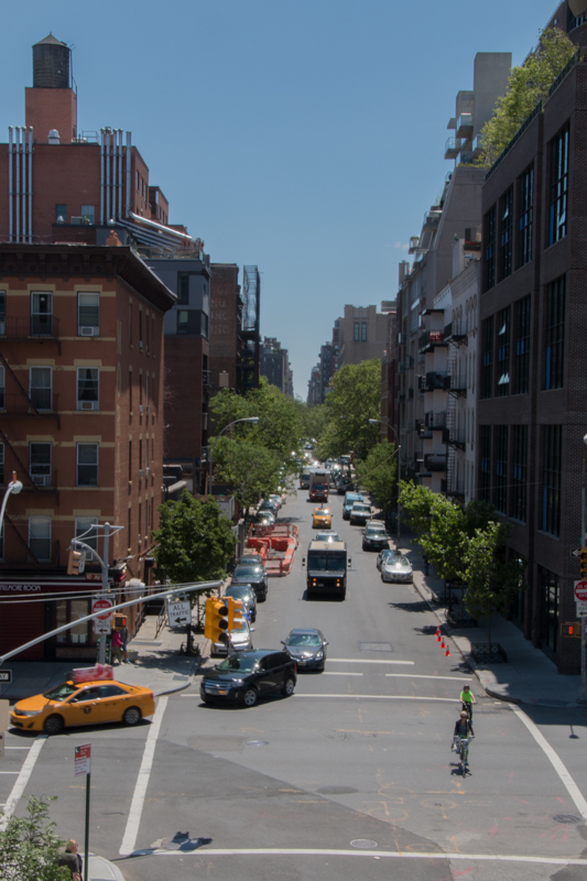 vista de calle de Nueva York desde el High Line