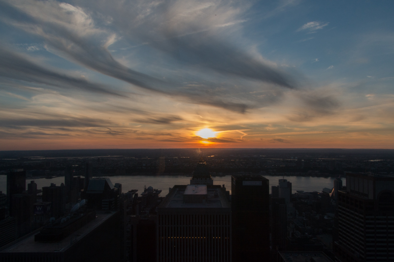 puesta de sol desde el TOR de Nueva York 1