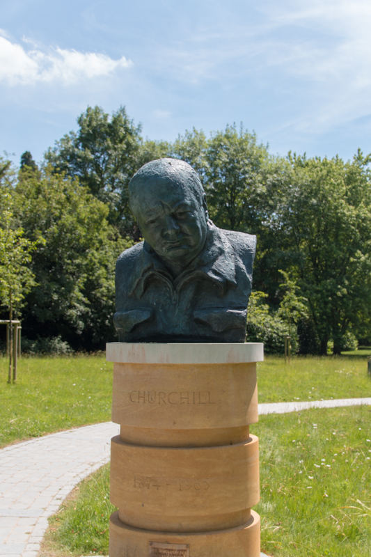 estatua de Churchill en Blenheim Palace